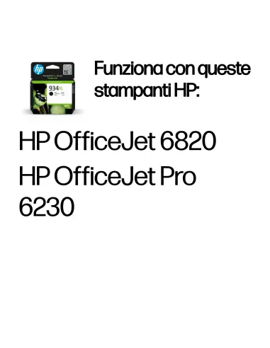 HP Cartuccia originale inchiostro nero ad alta capacità 934XL