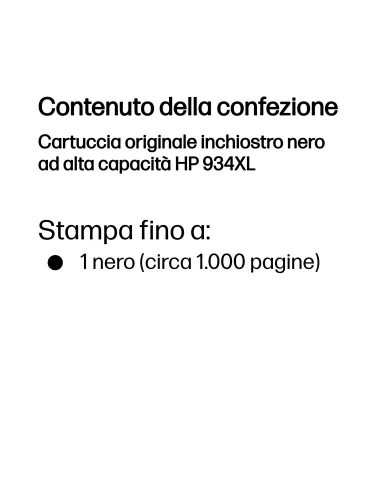 HP Cartuccia originale inchiostro nero ad alta capacità 934XL