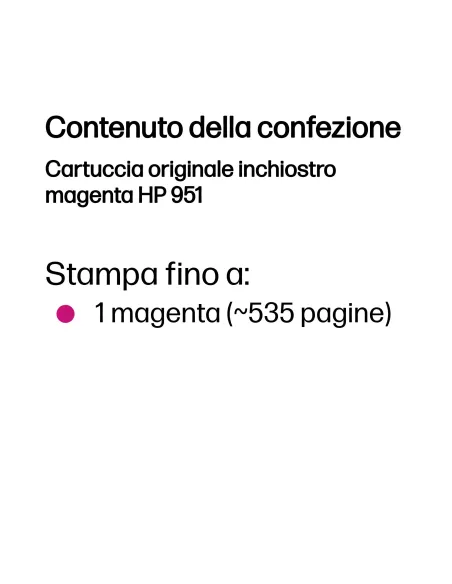 HP Cartuccia originale inchiostro magenta 951