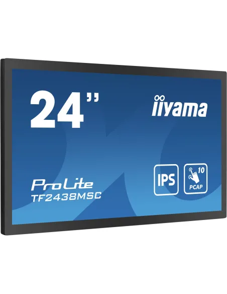 iiyama TF2438MSC-B1 Monitor PC 60,5 cm (23.8") 1920 x 1080 Pixel Full HD LED Touch screen Nero