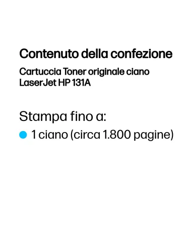 HP Cartuccia Toner originale ciano LaserJet 131A