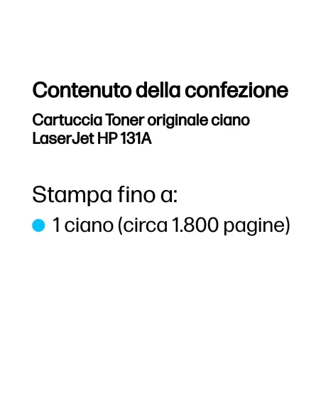 HP Cartuccia Toner originale ciano LaserJet 131A