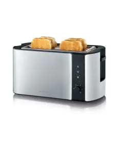 Severin AT 2590 tostapane 2 fetta e 1400 W Nero, Argento 2