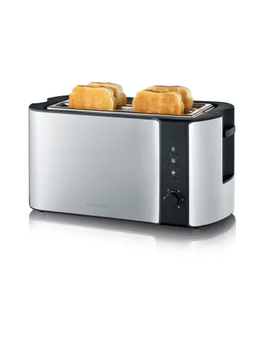 Severin AT 2590 tostapane 2 fetta e 1400 W Nero, Argento