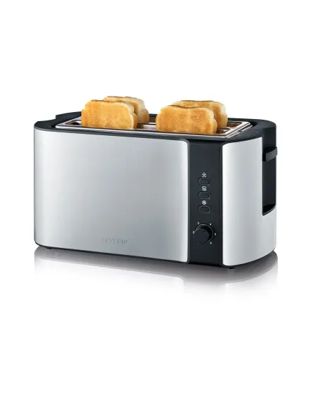 Severin AT 2590 tostapane 2 fetta e 1400 W Nero, Argento