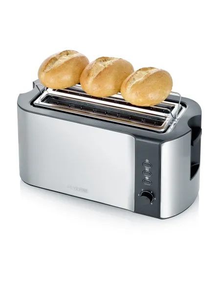 Severin AT 2590 tostapane 2 fetta e 1400 W Nero, Argento