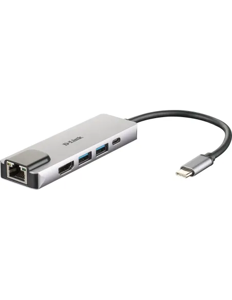 D-Link DUB-M520 replicatore di porte e docking station per laptop Cablato Thunderbolt 3 Alluminio