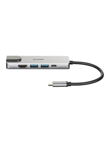 D-Link DUB-M520 replicatore di porte e docking station per laptop Cablato Thunderbolt 3 Alluminio