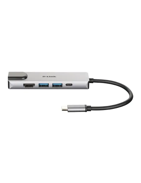 D-Link DUB-M520 replicatore di porte e docking station per laptop Cablato Thunderbolt 3 Alluminio
