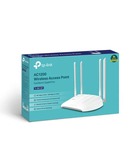 TP-Link TL-WA1201 punto accesso WLAN 867 Mbit s Bianco Supporto Power over Ethernet (PoE)