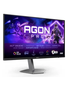 AOC AGON PRO AG276QZD2 Monitor PC 67,3 cm (26.5") 2560 x 1440 Pixel Quad HD QD-OLED Nero, Grigio