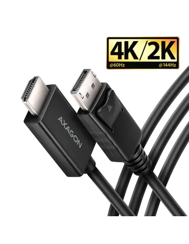Axagon RVD-HI20C2 cavo e adattatore video 1,8 m DisplayPort HDMI Nero