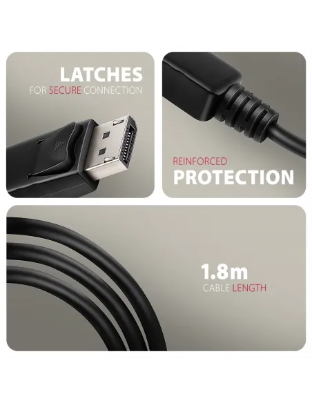 Axagon RVD-HI20C2 cavo e adattatore video 1,8 m DisplayPort HDMI Nero