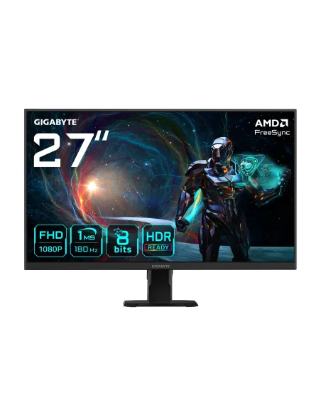GIGABYTE GS27FA 27" Monitor da Gioco FHD - 1920 x 1080, 180Hz, 1ms, 300 cd m², FreeSync, HDR Ready, HDMI 2.0