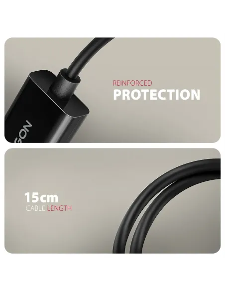 Axagon RVD-HI20N cavo e adattatore video 0,15 m DisplayPort HDMI Nero