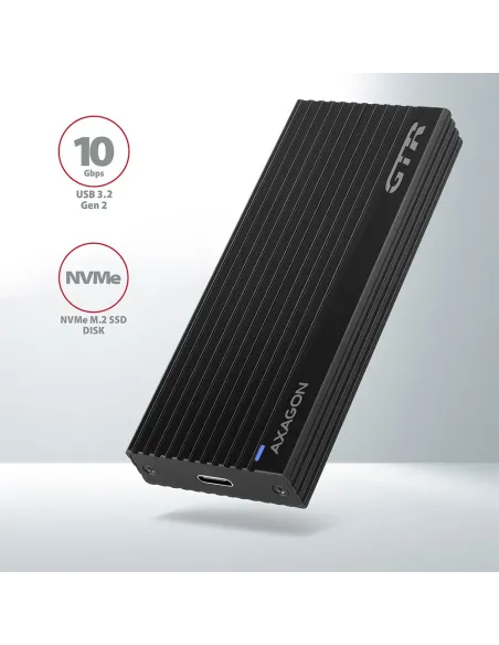 Axagon EEM2-GTR contenitore di unità di archiviazione Box esterno SSD Nero M.2