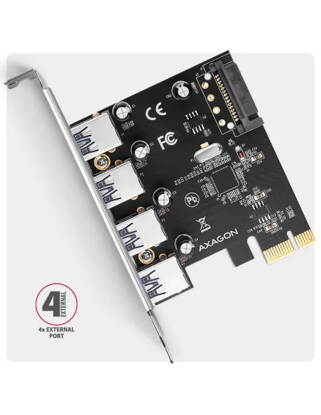 Axagon PCEU-430RS scheda di interfaccia e adattatore Interno USB 3.2 Gen 1 (3.1 Gen 1)