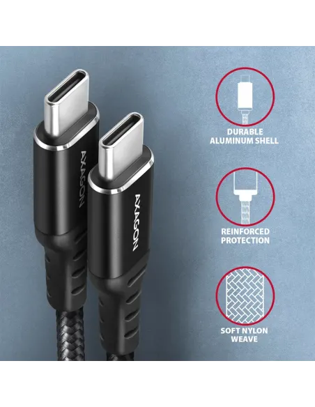 Axagon BUCM-CM30AB cavo USB USB 2.0 3 m USB C Nero