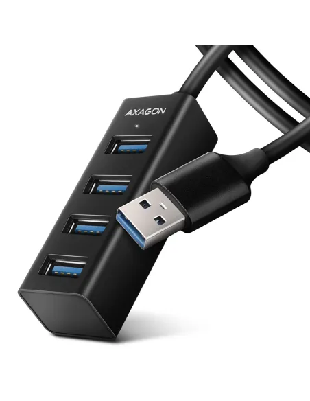 Axagon HUE-M1AL hub di interfaccia USB 3.2 Gen 1 (3.1 Gen 1) Type-A 5000 Mbit s Nero