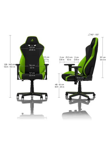 Nitro Concepts S300 Sedia imbottita tappezzata Schienale imbottito tappezzato