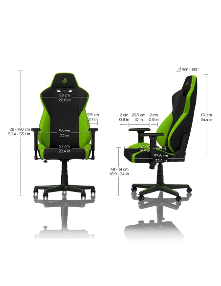 Nitro Concepts S300 Sedia imbottita tappezzata Schienale imbottito tappezzato