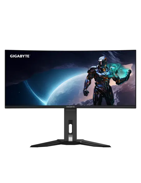 GIGABYTE Monitor da gioco curvo OLED WQHD MO34WQC2 da 34" - 3440 x 1440, 240Hz, 0.03ms, KVM, 250 cd m², FreeSync Premium Pro,