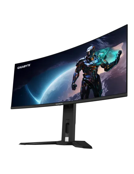 GIGABYTE Monitor da gioco curvo OLED WQHD MO34WQC2 da 34" - 3440 x 1440, 240Hz, 0.03ms, KVM, 250 cd m², FreeSync Premium Pro,