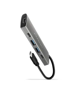 Axagon HMC-5G2 replicatore di porte e docking station per laptop Cablato USB 3.2 Gen 2 (3.1 Gen 2) Type-C Grigio