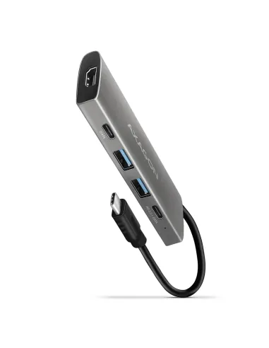Axagon HMC-5G2 replicatore di porte e docking station per laptop Cablato USB 3.2 Gen 2 (3.1 Gen 2) Type-C Grigio