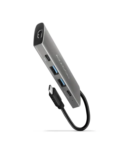 Axagon HMC-5G2 replicatore di porte e docking station per laptop Cablato USB 3.2 Gen 2 (3.1 Gen 2) Type-C Grigio