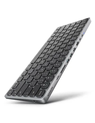 Axagon HMC-KB-US replicatore di porte e docking station per laptop Cablato USB 3.2 Gen 1 (3.1 Gen 1) Type-C Grigio