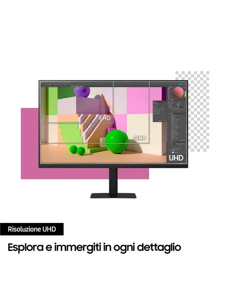 Samsung Monitor HRM ViewFinity S7 - S70D da 27'' UHD Flat