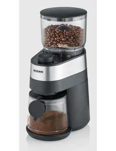Severin KM 3880 macina caffé 140 W Nero, Acciaio inox