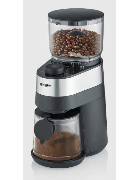 Severin KM 3880 macina caffé 140 W Nero, Acciaio inox