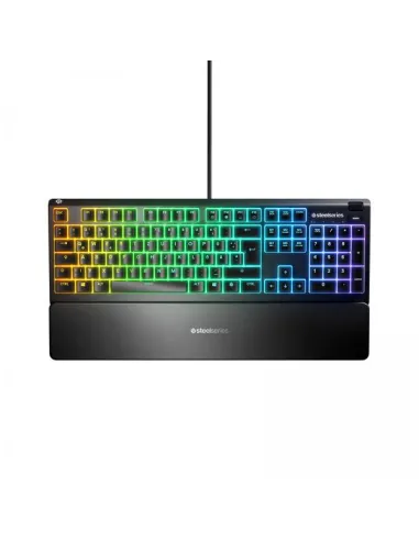 SteelSeries Apex 3 Gaming Tastatur, SteelSeries Whisper-Quiet, RGB - schwarz