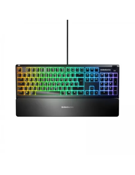 SteelSeries Apex 3 Gaming Tastatur, SteelSeries Whisper-Quiet, RGB - schwarz
