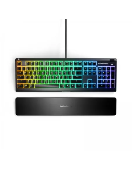 SteelSeries Apex 3 Gaming Tastatur, SteelSeries Whisper-Quiet, RGB - schwarz