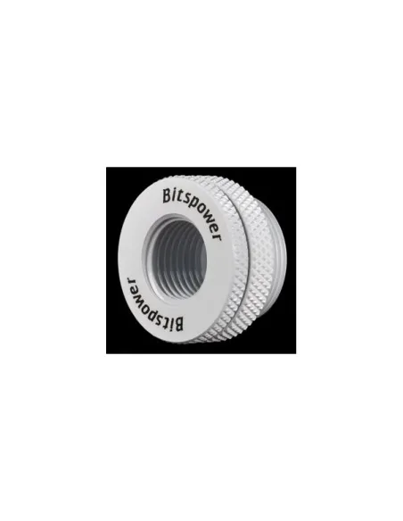 Bitspower Gehäusedurchführung Anschluss gerade G1/4 Zoll IG auf G1/4 Zoll IG - weiß