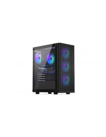 Endorfy Ventum 200 ARGB PC-Gehäuse, Midi-Tower, ATX, ARGB, Tempered Glass – schwarz
