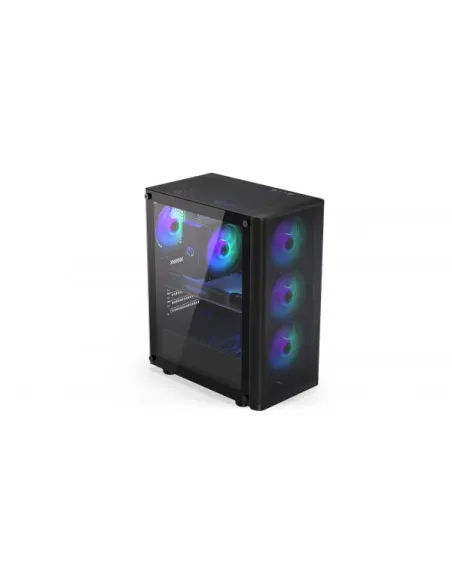 Endorfy Ventum 200 ARGB PC-Gehäuse, Midi-Tower, ATX, ARGB, Tempered Glass – schwarz