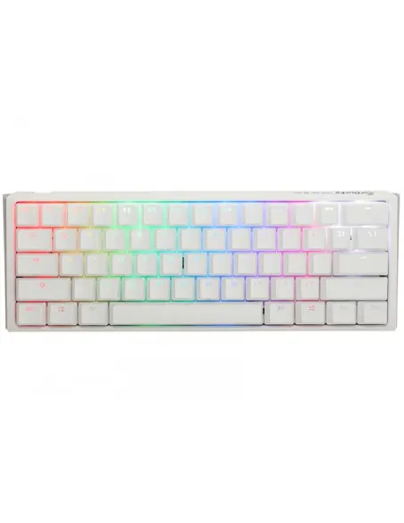 Ducky One 3 Classic Pure White Mini Gaming Keyboard, RGB LED - MX-Red (US)