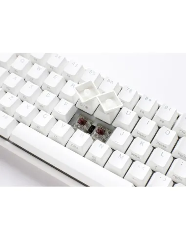 Ducky One 3 Classic Pure White Mini Gaming Keyboard, RGB LED - MX-Red (US)