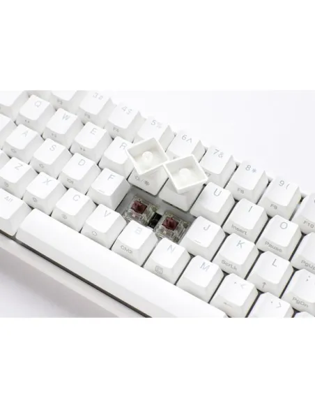 Ducky One 3 Classic Pure White Mini Gaming Keyboard, RGB LED - MX-Red (US)