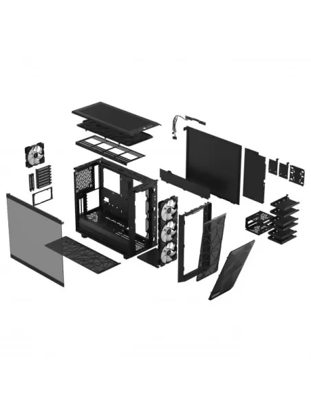 Fractal Design Meshify 2 RGB Midi-Tower, Light Tint, Tempered Glass, schwarz