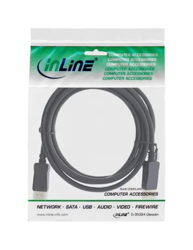 InLine 8K (UHD-2) DisplayPort Kabel, schwarz - 3m