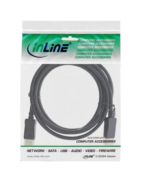 InLine 8K (UHD-2) DisplayPort Kabel, schwarz - 3m