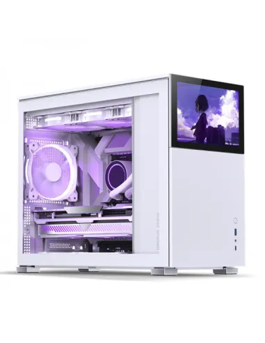 Jonsbo D31 Screen Micro-ATX Case, Tempered Glass - white