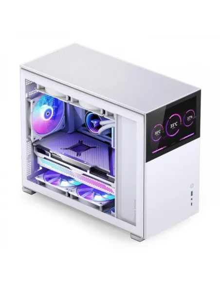 Jonsbo D31 Screen Micro-ATX Case, Tempered Glass - white