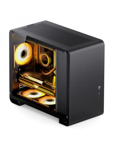Jonsbo U4 Mini Micro-ATX-Gehäuse, Tempered Glass - schwarz