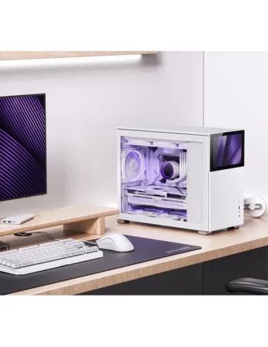 Jonsbo D31 Screen Micro-ATX Case, Tempered Glass - white